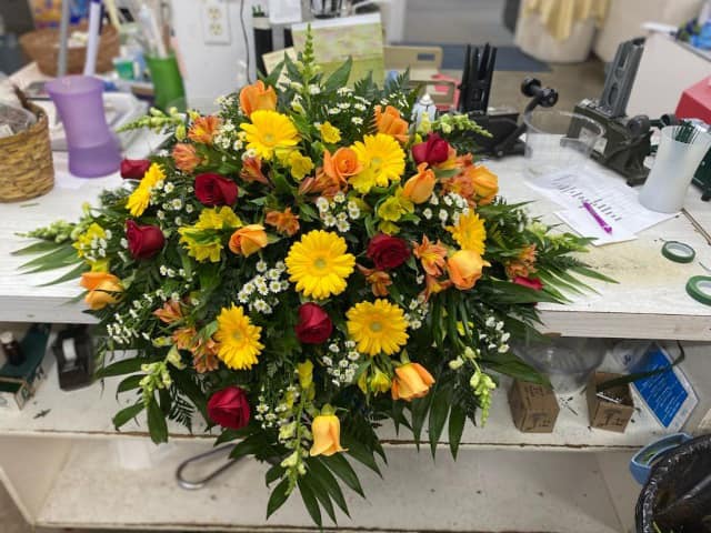 Loving Memories Casket Spray