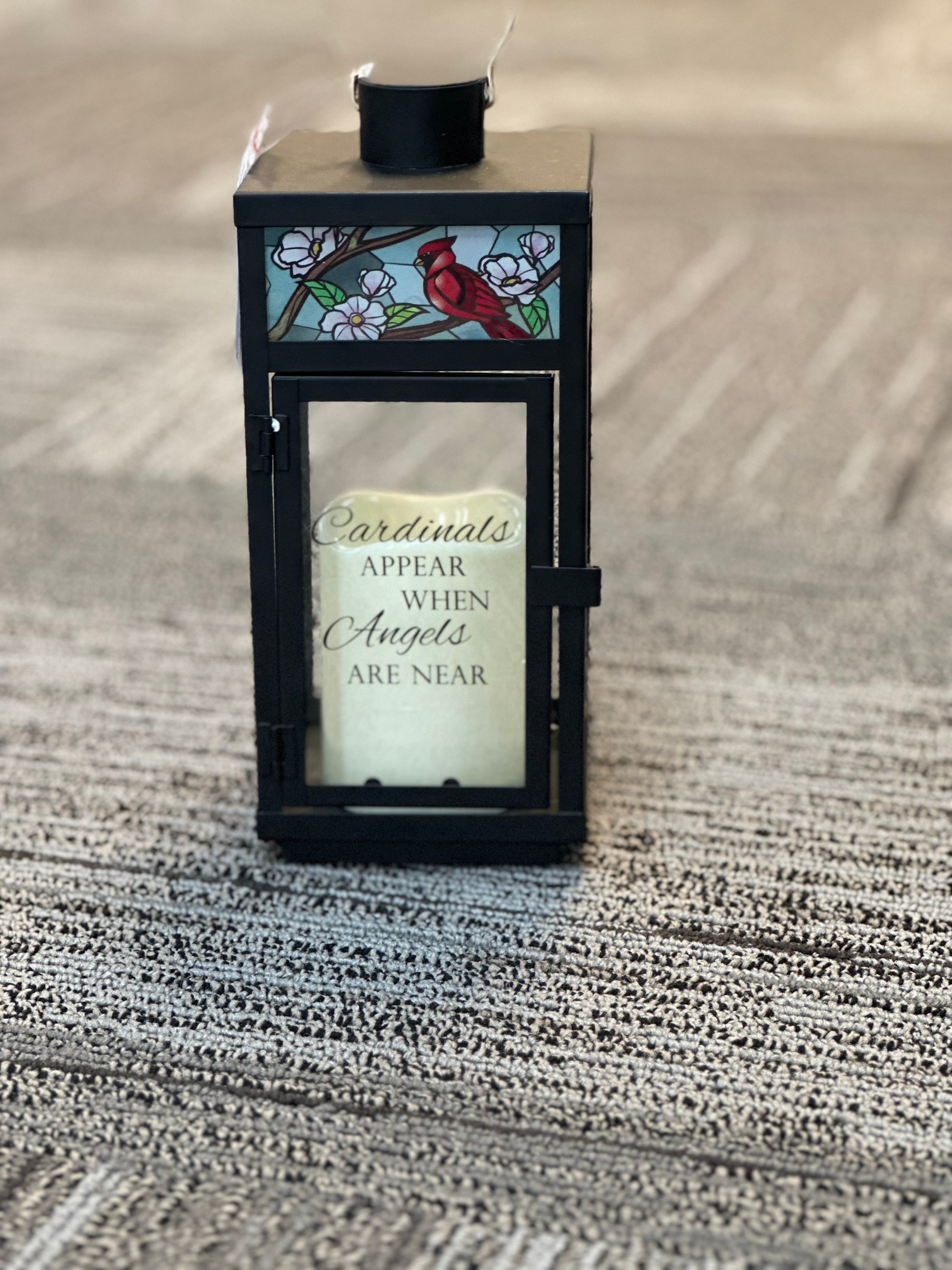 Cardinals Appear LanternWalker's Flower Basket