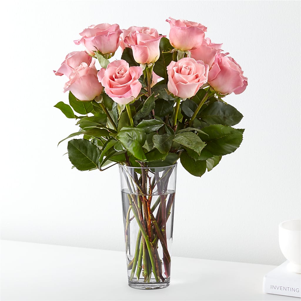 Long Stem Pink Rose Bouquet – WALKER'S FLOWER BASKET, Winfield WV