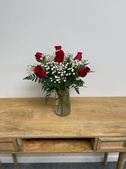 Half Dozen Roses – WALKER'S FLOWER BASKET, Winfield WV