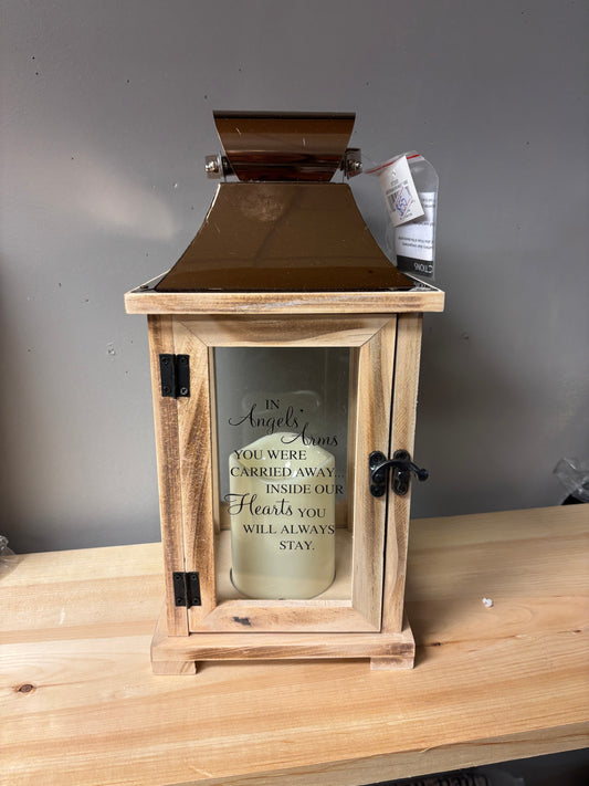 Wooden In Angels Arms Lantern