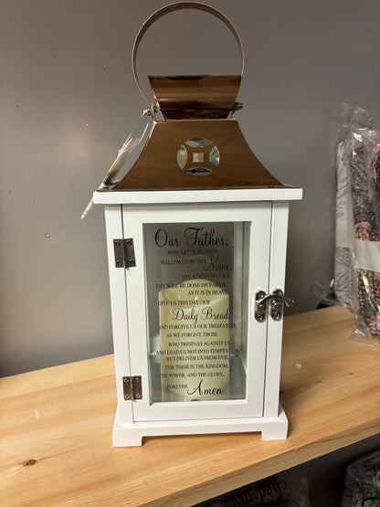 Lords Prayer Lantern  – WALKER'S FLOWER BASKET, Winfield WV