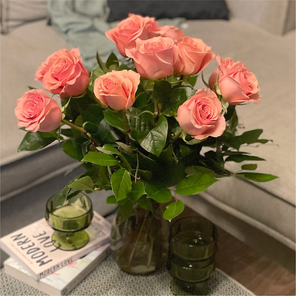 Long Stem Pink Rose Bouquet – WALKER'S FLOWER BASKET, Winfield WV